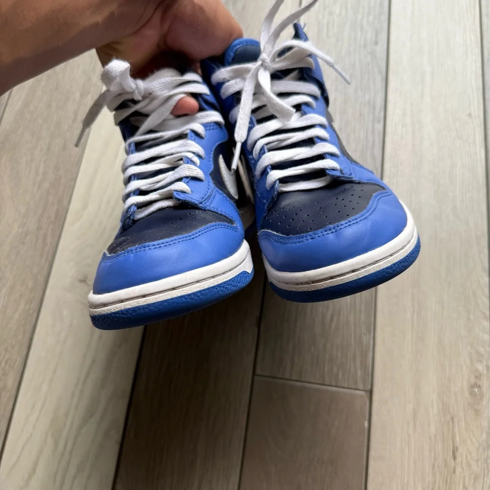 Nike Kids Navy and White High-Top Sneakers